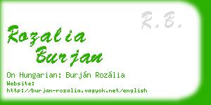 rozalia burjan business card