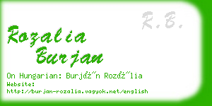 rozalia burjan business card